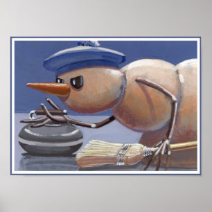 Póster Hombres de nieve sobre hielo