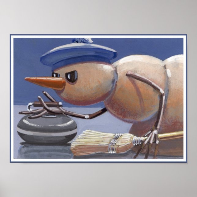 Póster Hombres de nieve sobre hielo (Frente)