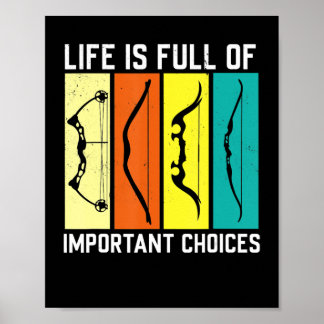 Póster Hombres de tiro con arco Bow Hunter Regalos de tir