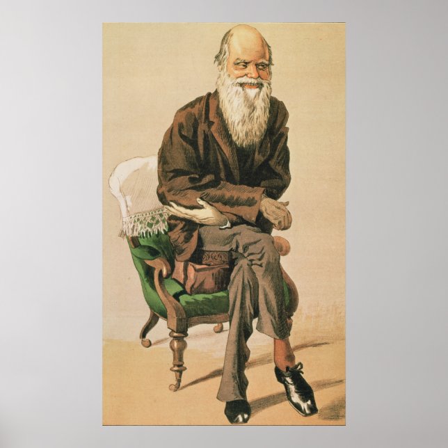 Póster Hombres del Día, No. 33, Charles Darwin (Frente)