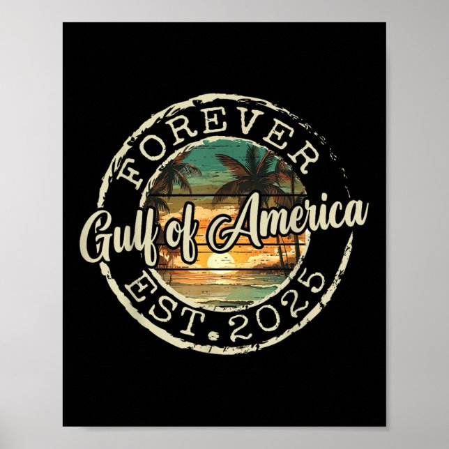 Póster Hombres Del Estampado Retro Beach Del Golfo De Est (Frente)