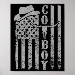 Póster Hombres del País Occidental Niño Niño Rodeo Sur Re