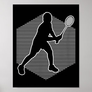 Póster Hombres del transbordador femenino Badminton Squas