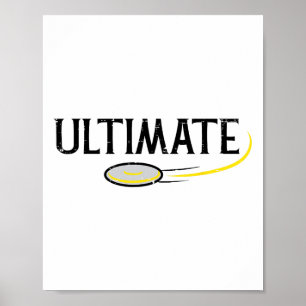 Póster Hombres deportistas de los Disk Golf Ultimate Fris