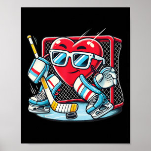 Póster Hombres Día de San Valentín de hockey sobre césped