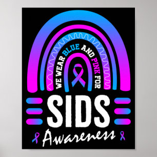 Póster Hombres En Octubre Usan Rosa Azul Para Conciencia 