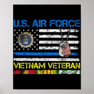 Póster Hombres Fuerza Aérea de Estados Unidos Veterano de