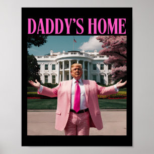 Póster Hombres Hogares de la Camisa de Trump divertida