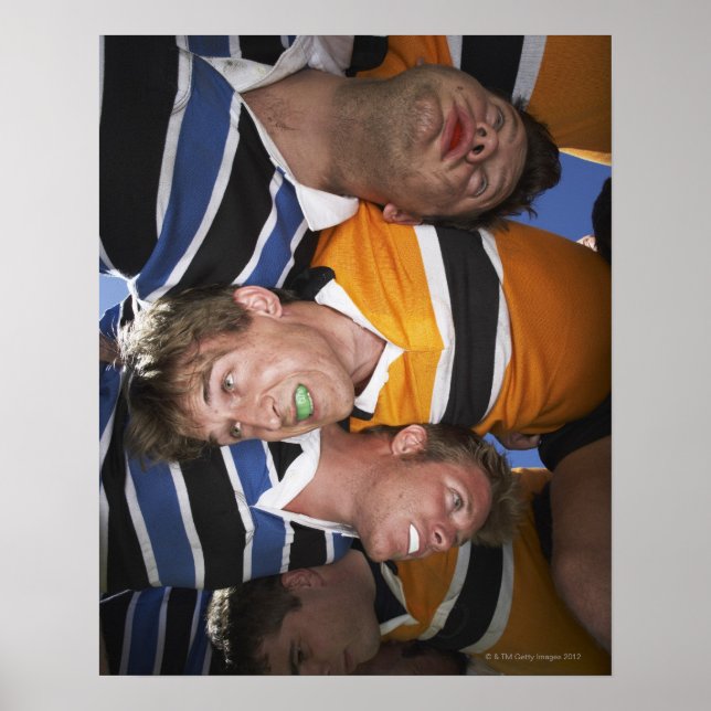 Póster Hombres jugando al rugby (Frente)