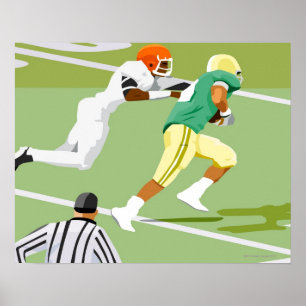 Póster Hombres jugando fútbol 2