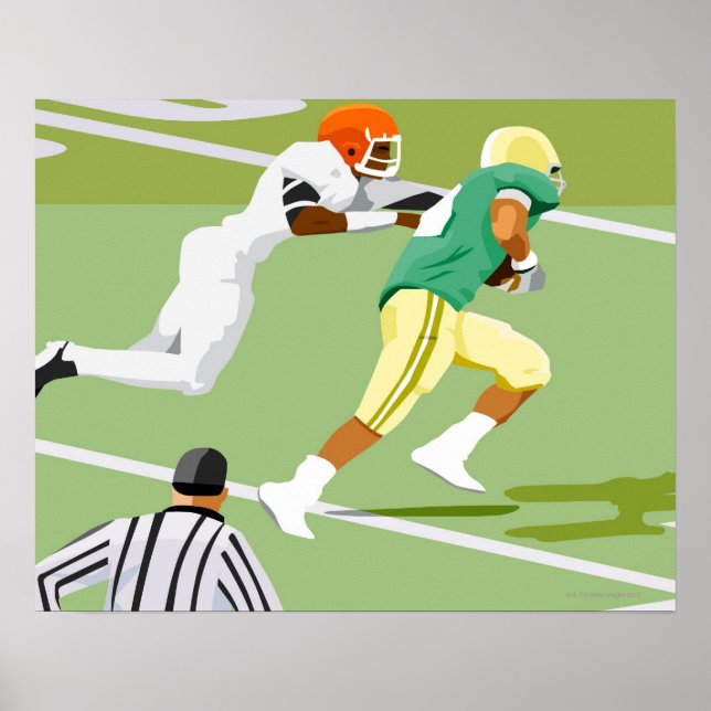 Póster Hombres jugando fútbol 2 (Frente)