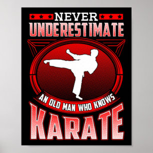 Póster Hombres Karate Regalos Para Papá Abuelo Nunca Subv
