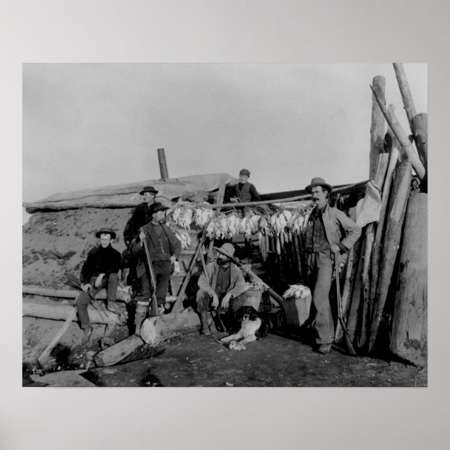 Póster Hombres Klondike después de cazar ptarmigan en Nom (Frente)