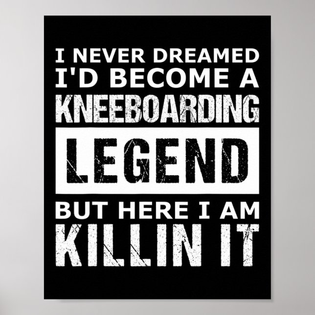 Póster Hombres Kneeboarding Divertido  (Frente)