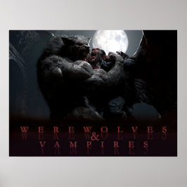 Póster Hombres lobo y vampiros - Dominio