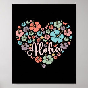Póster Hombres Mujeres Aloha Hawái Vacaciones Familiares 
