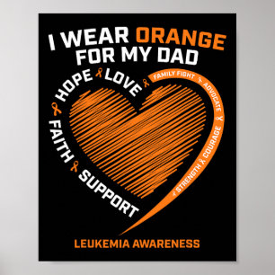 Póster Hombres Mujeres Niños Llevo Naranja Por Mi Papá Le