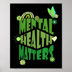 Póster Hombres Mujeres Niños Salud Mental S Conscientes D