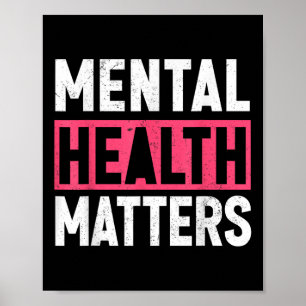 Póster Hombres Mujeres Niños Salud Mental Sensibilización