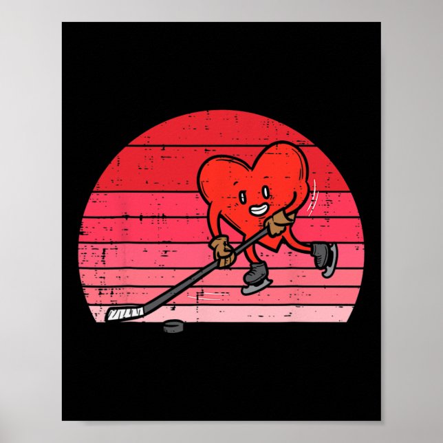 Póster Hombres Mujeres Niños Vale Jugando Hockey sobre Hi (Frente)