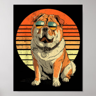 Póster Hombres mujeres orgullosos cool chow chow amantes 