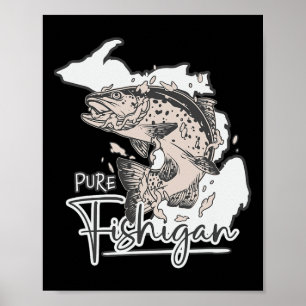 Póster Hombres Mujeres Puros Fishigan Pescador Estado De