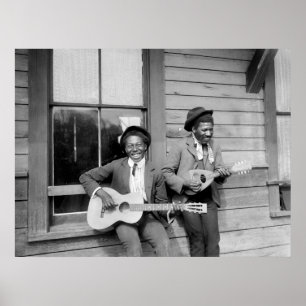 Póster Hombres negros tocando guitarra, 1902