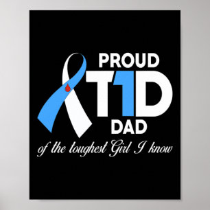 Póster Hombres Orgullosos De T1d Padre De Hija Diabetes S