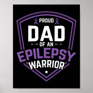 Póster Hombres Orgullosos Papá De Epilepsy Warrior Epilep
