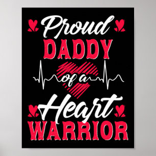 Póster Hombres Orgullosos Papi De Un Guerrero Del Corazón