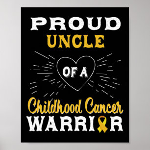 Póster Hombres Orgullosos Tío De Un Guerrero Del Cáncer I