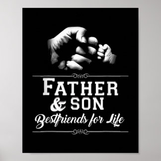 Póster Hombres padre hijo amigos puño mojar a papá padre 