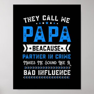 Póster Hombres Padres Día Abuelo Me Llaman Papa