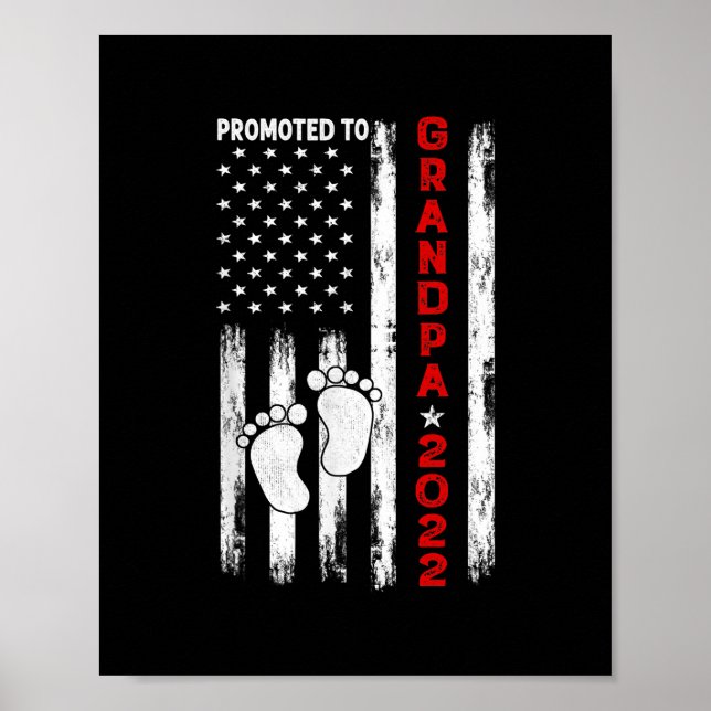 Póster Hombres Promocionados Al Abuelo Bandera Norteameri (Frente)