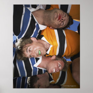 Póster Hombres que juegan a rugbi