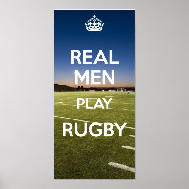 PÓSTER HOMBRES REALES JUGAN RUGBY (Frente)