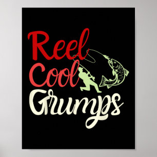 Póster Hombres Reel Cool Grumps Vintage Divertido Pescado