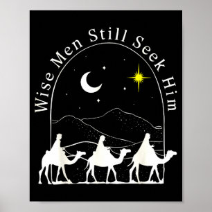 Póster Hombres Sabios Navidad Cristiana Jesús Escena de l