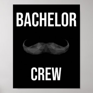 Póster Hombres Soltero Tripulación Novio Novia Noche Desp