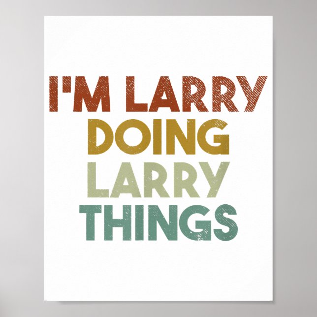 Póster Hombres, soy Larry Doing Larry Things Funny First  (Frente)