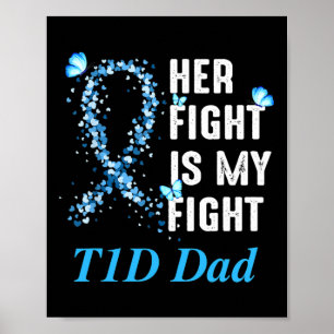 Póster Hombres, su lucha es mi lucha contra la diabetes t