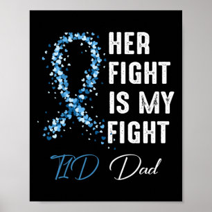 Póster Hombres, su lucha es mi lucha contra la diabetes t