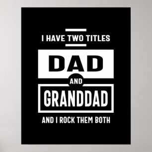 Póster Hombres tengo dos títulos regalo de papá y abuelo