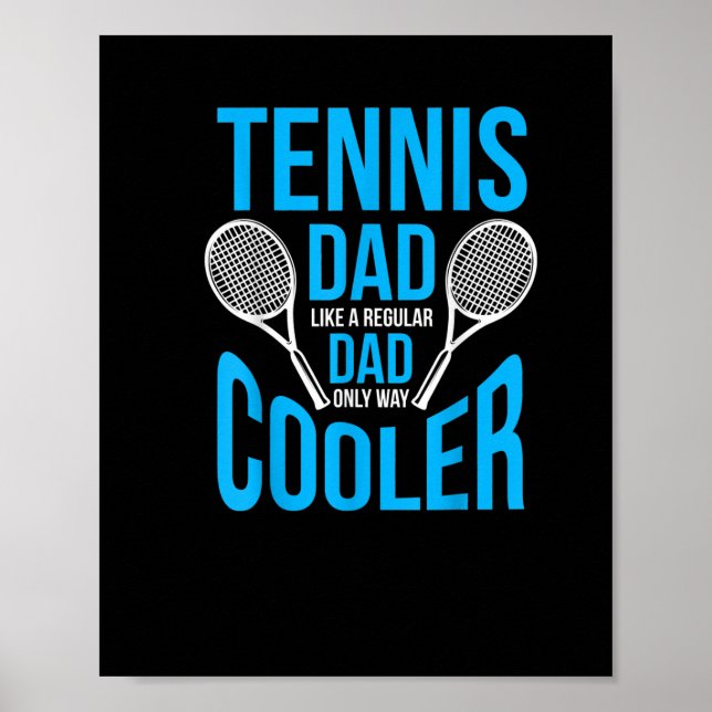 Póster hombres tenis papá divertido lindo día de fars (Frente)
