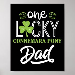 Póster Hombres Un Lucky Connemara Pony Horse Dad Hors Iri