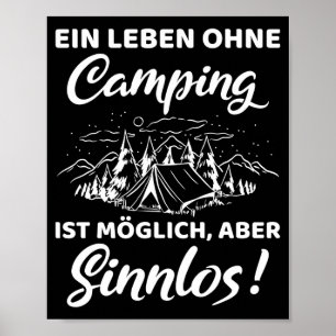 Póster Hombres una vida sin acampada es posible pero