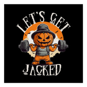 Póster Hombres Vamos a Levantar la Calabaza Jack-O-Lanter
