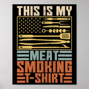 Póster Hombres Vintage Bbq Smoll Grill Set Este Es Mi Yo