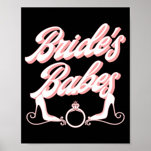 Póster Hombres vintage retro amigas de la novia despedida