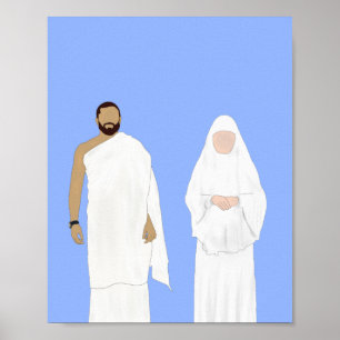 Póster Hombres y mujeres con la mano del ajj arrastrados